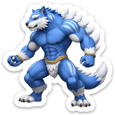 Weregarurumon (full body) sticker