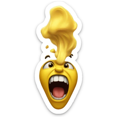 Screaming Yellow Emoji sticker