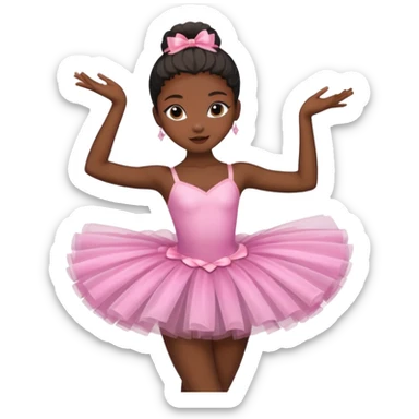 Black skin ballerina sticker