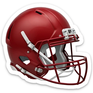 college football player helmets dark red  sticker