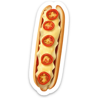 baguette pizza sticker