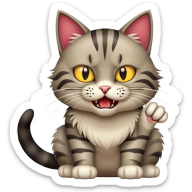 cat attack 123451 sticker