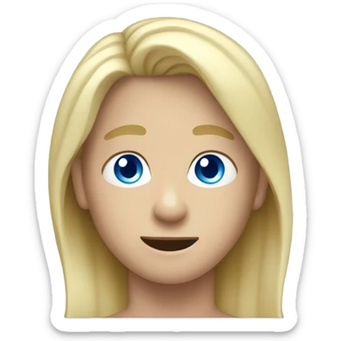 boy with blonde hair and blue eyes surfing sticker