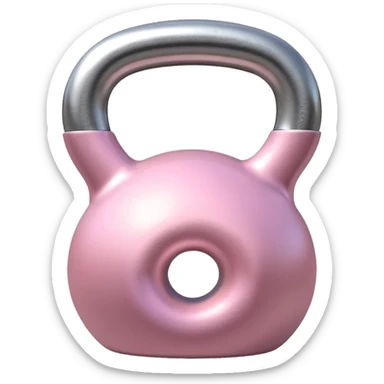 pale pink kettlebell sticker