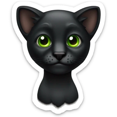 Animal pantera negra con ojos verdes sticker