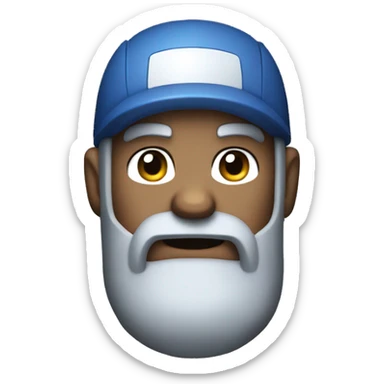 Mega Man with Grey Beard sticker