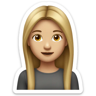 Mädchen mit dunkelblonden mittel langen Haar  sticker