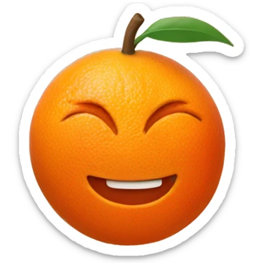 Orange on a peach background sticker