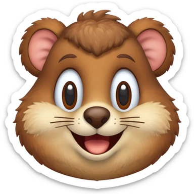 iconic face of Sandy Cheeks from SpongeBob sticker