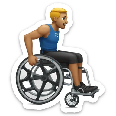 wheelchair athlete sprint sticker