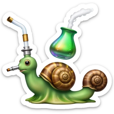 Snail smoking bong  sticker
