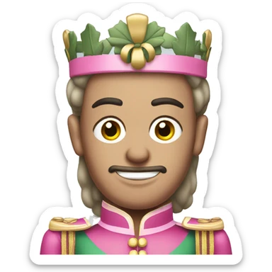 Pink and sage nutcracker sticker