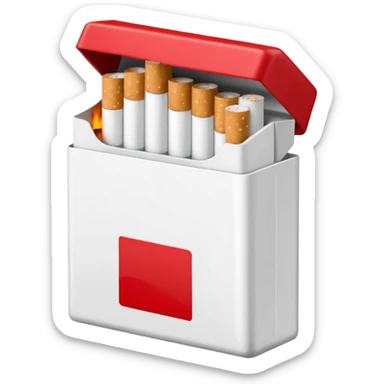 A pack of cigarettes sticker