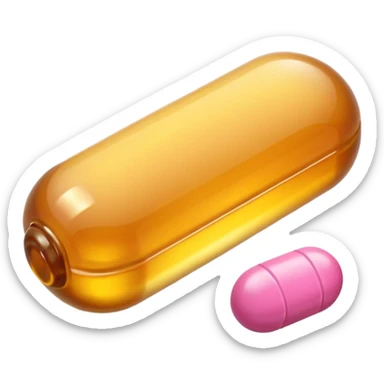 honey and a pink pill (iphone emoji styled) sticker