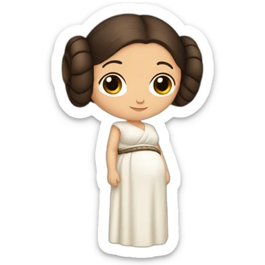 Pregnant princess Leia sticker
