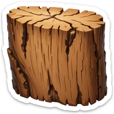 brown piece of oak bark sticker