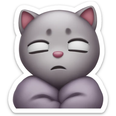 Sleepy hearts sticker