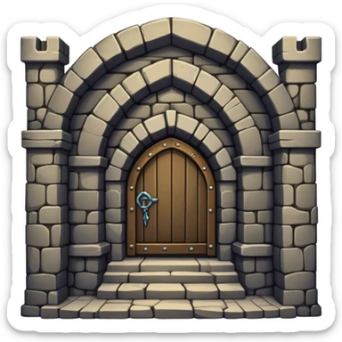 A dungeon entrance sticker