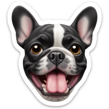 French bulldog with tongue out sticker