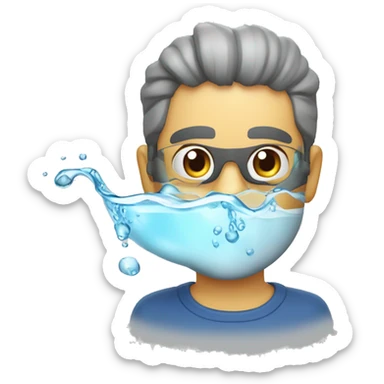 Um copo estava com 3/4 da sua capacidade cheio de água.  sticker