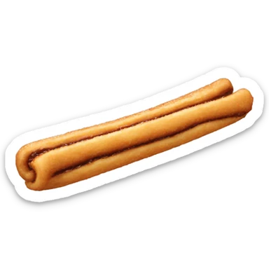 Churro with chocolate tip sticker