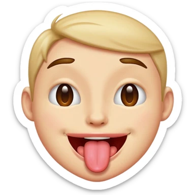 winking face with tongue out sticker