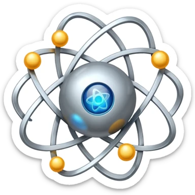 Atom symbol sticker