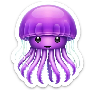 Make a purple jellyfish sticker