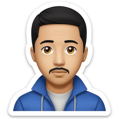 Marques Houston with black hair sticker