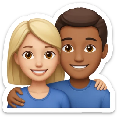 Interracial relationship  sticker