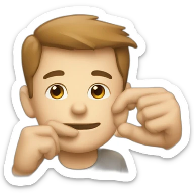 Lettre m fait avec des doigts sticker