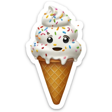 ice cream with sprinkles  sticker