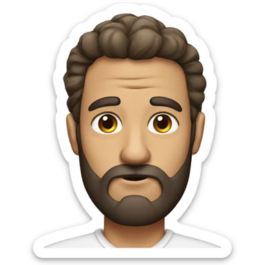 Caught with bushy eyebrows in a Italian beard sticker