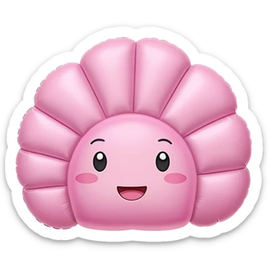 kawaii Pink concha bread inflatable balloon  sticker