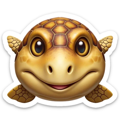 Cinematic Realistic Comical Sea Turtle Portrait Emoji, Head tilted dramatically with an exaggeratedly amused expression, featuring a robust, intricately patterned shell and wide, expressive eyes filled with playful disbelief, rendered with vibrant, lifelike detail and natural coastal light; high shine, dramatic yet playful, styled with an air of cheeky marine mischief, soft glowing outline, capturing the essence of a spirited and over‐the‐top sea turtle that looks ready to bob its way into viral fame! sticker