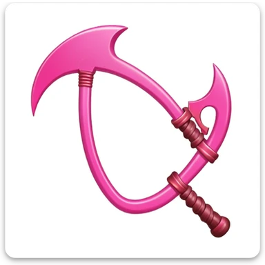 sycthe made out of pink sweets sticker