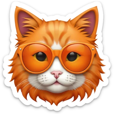 Cat with sunglasses sticker