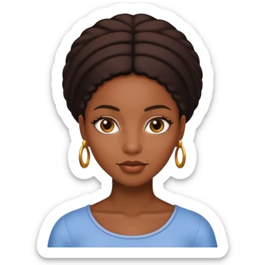 woman of God (black girl, super feminine and pretty) sticker