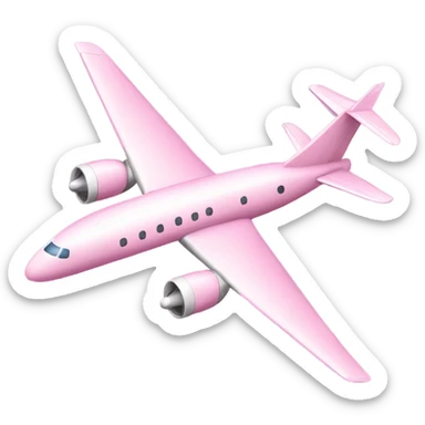Light pink airplane  sticker