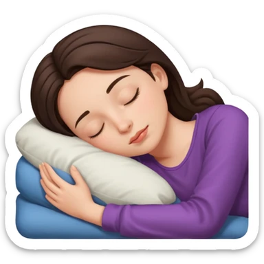 brunette girl sleepingemoji sticker