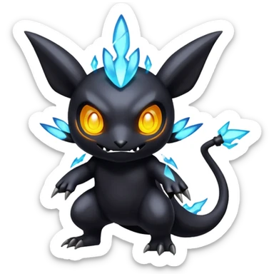 Elemental Dark-type-Electric-type natural Pokémon-Fakémon-creature sticker