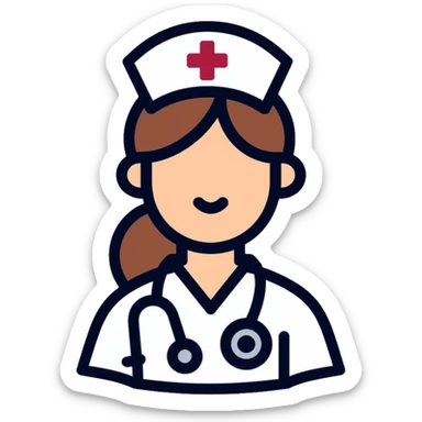 nurse with stethoscope sticker