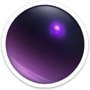 black and purple planet sticker