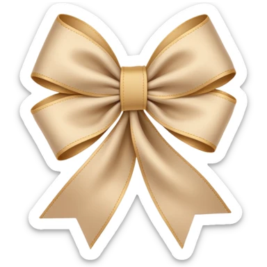 Beige schleife sticker