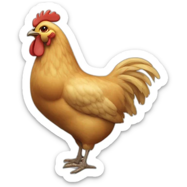 macron deguisé en poulet  sticker