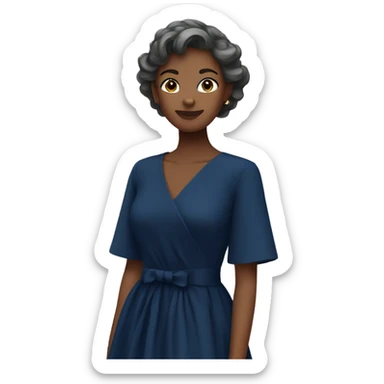 Navy blue dress  sticker