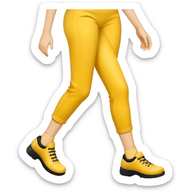 walking emoji but legs are blacked out sticker