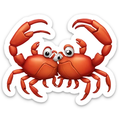 Crabs kissing sticker
