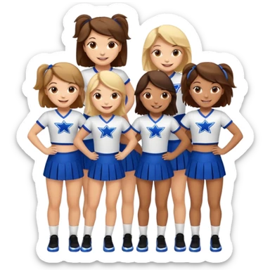 create an emoji of 3 cheerleaders together sticker