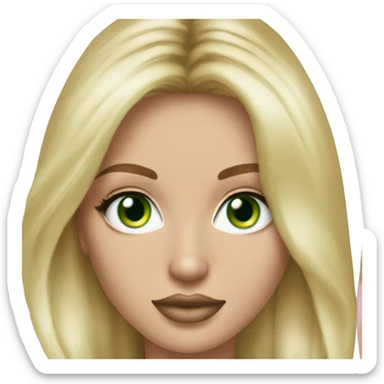 Realistic victoria secret model blonde green eyes  sticker
